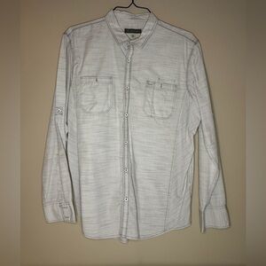 INC International Concepts Striped Gray Shirt